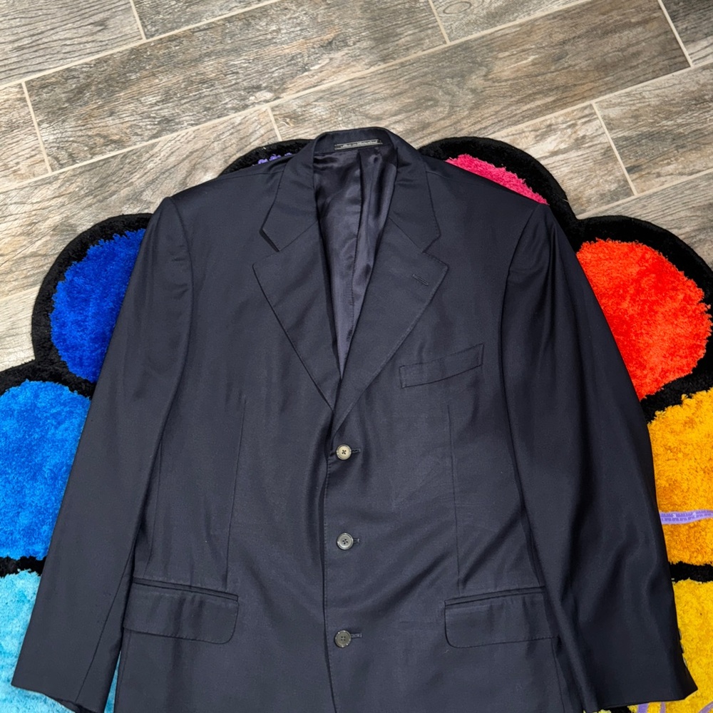 Black Ermenegildo Zegna Super 100s Wool Blazer